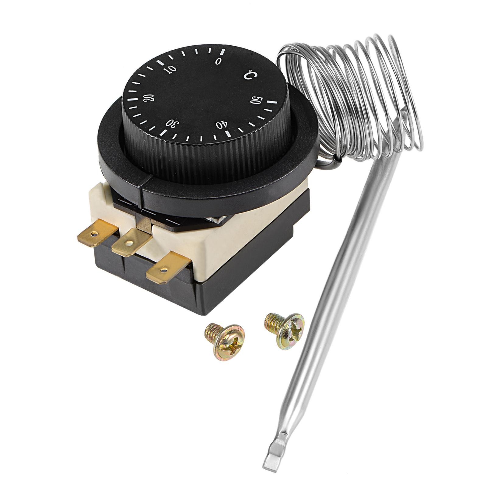 1NO 1NC 250/380V 16(2)A 0-50C Capillary Thermostat 1.5m with 2 Screws