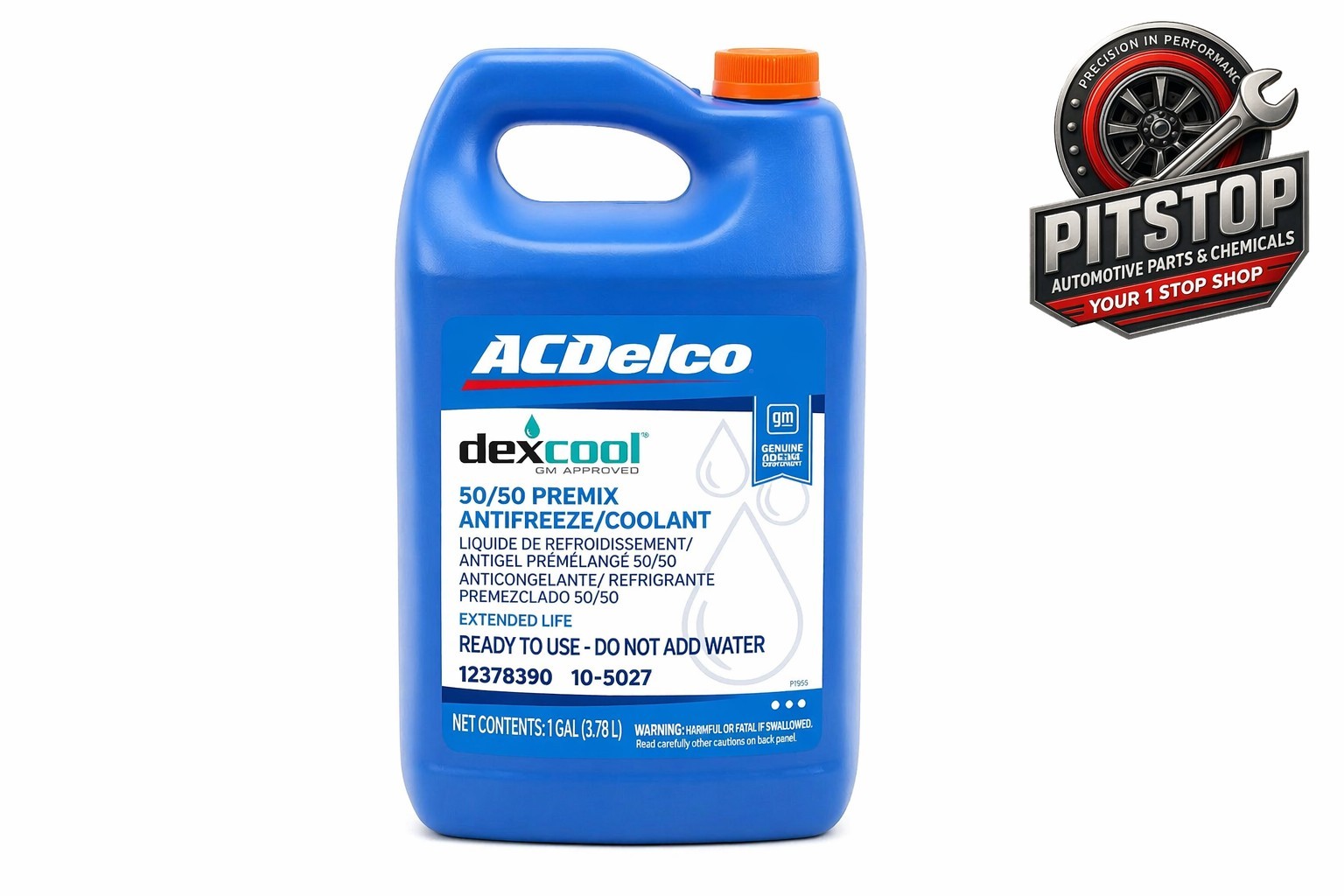 ACDelco 10-5027 X 1 GM OEM Extended Life Antifreeze Coolant 50/50 Gal 12378390