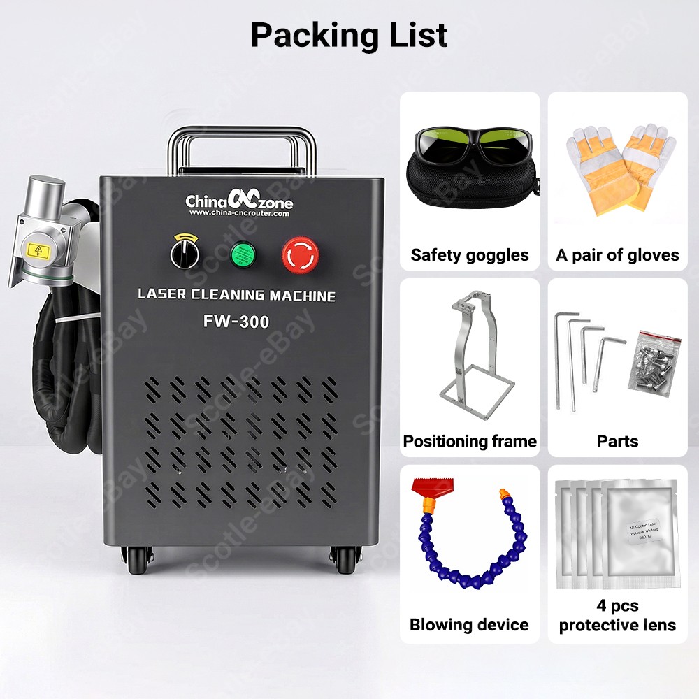 Pulsed JPT 200W Laser Cleaning Machine Laser Remove Rust/Oil/Wood Paint US