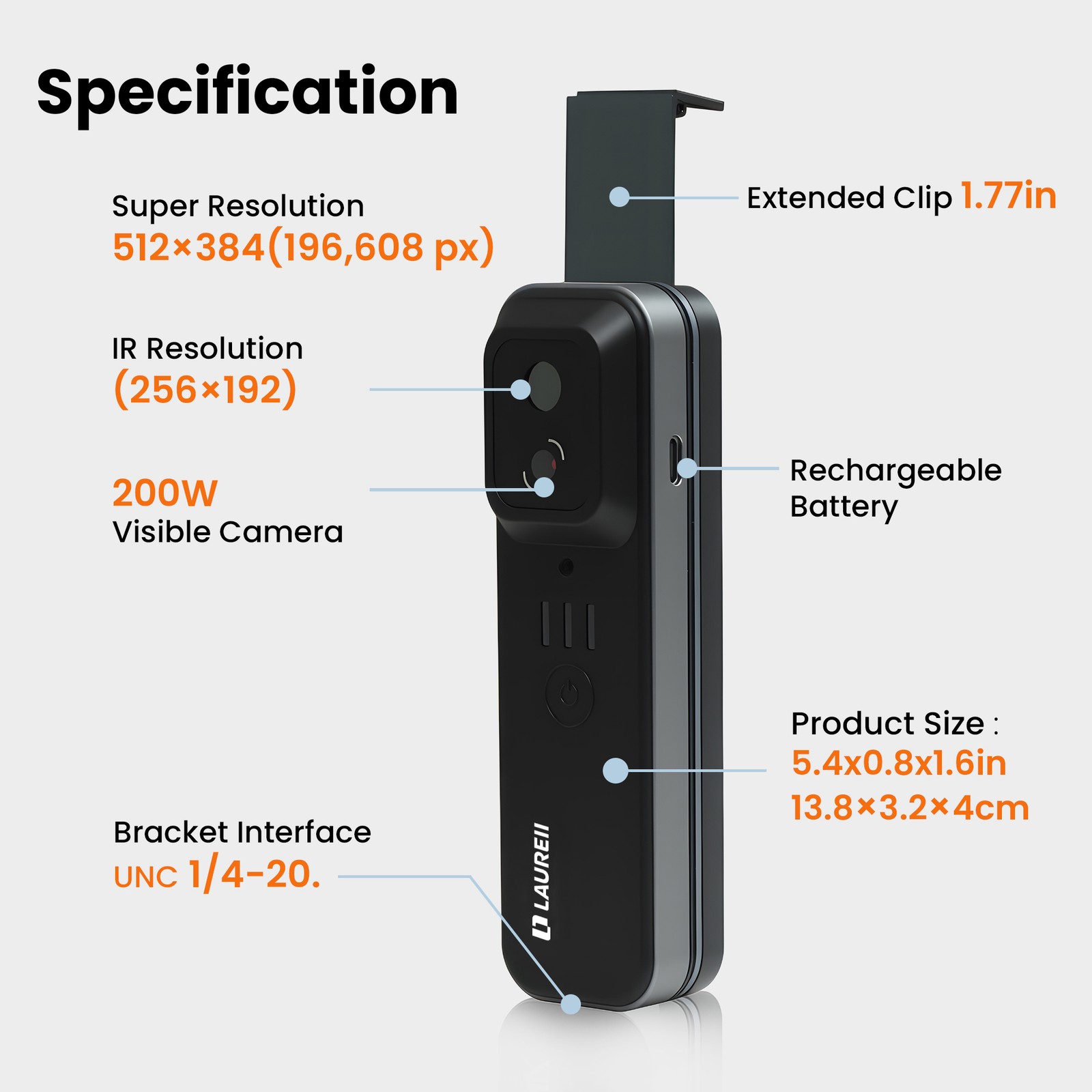 LAUREII Infrared Thermal Imager Camera Wireless Android & iOS WiFi Smart Gift
