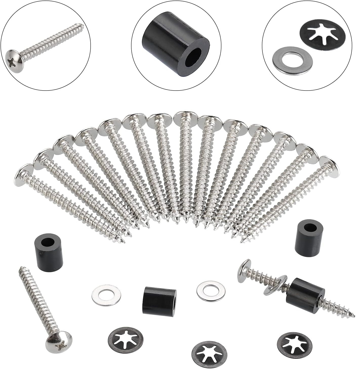 43 Set (172Pcs) Pegboard Mounting Spacers and Screws Kit, Peg Boards Installatio