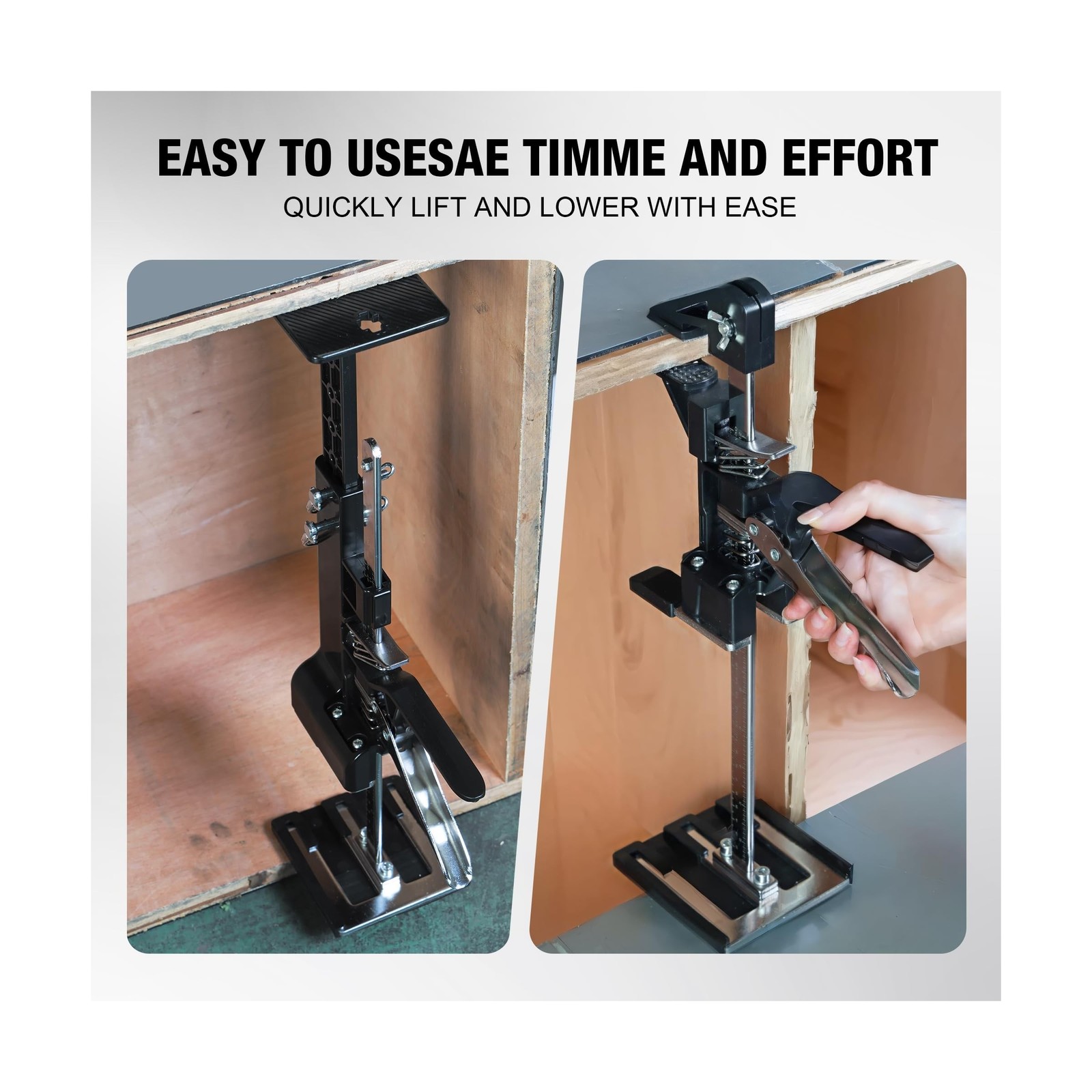 YELLOW JACKET Cabinet Jacks 2 Pack for Installing Cabinets, Labor Saving Arm ...