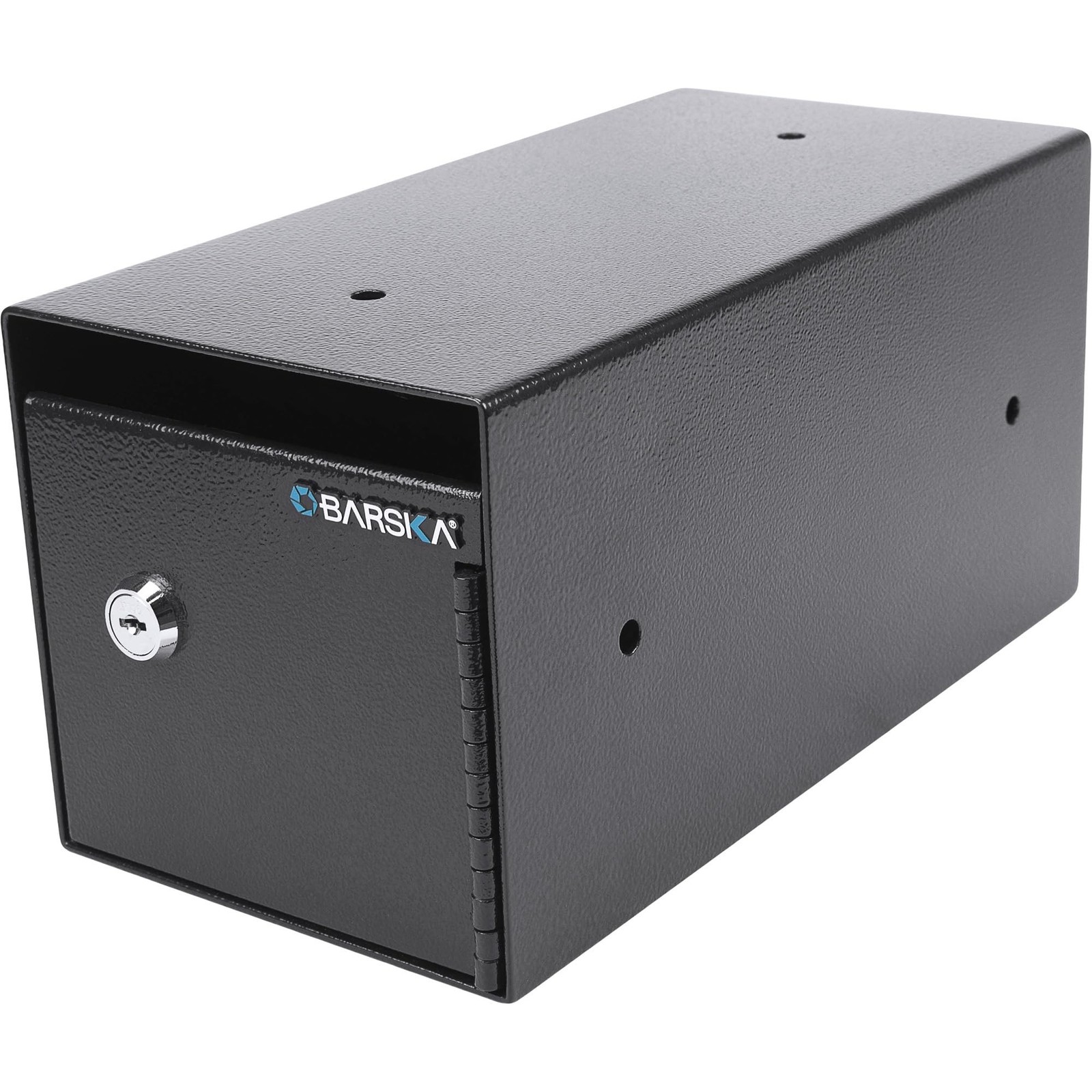Key Lock Depository Drop Safe Steel Lock Box with Drop Slot Anti-Fishing Baffle