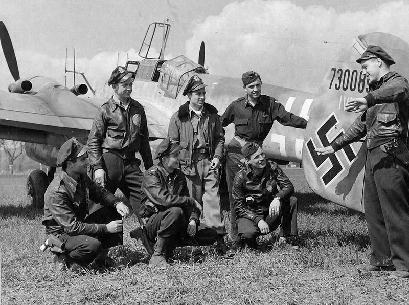 WWII B&W Photo Luftwaffe Me110 Captured  WW2 World War Two Germany / 6059