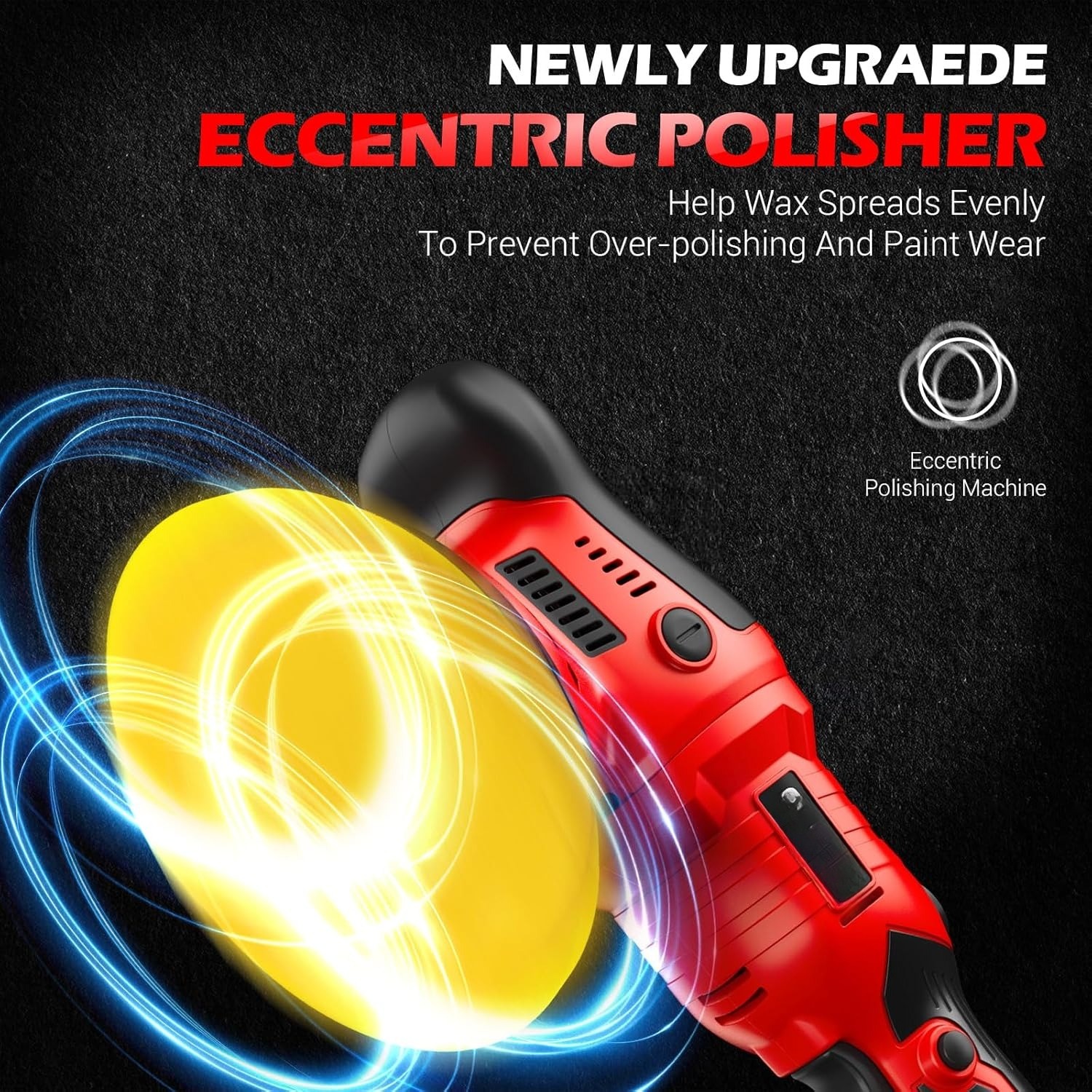 Cordless Car Polisher Kit, Includes 24V 2×2.0Ah Battery