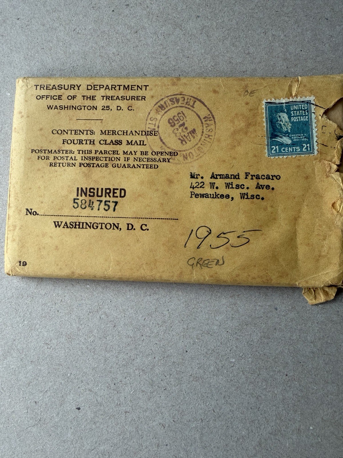 1955 ORIGINAL U.S. MINT SET OGP TREASURY DEPT ENVELOPE UNC BUSINESS STRIKE