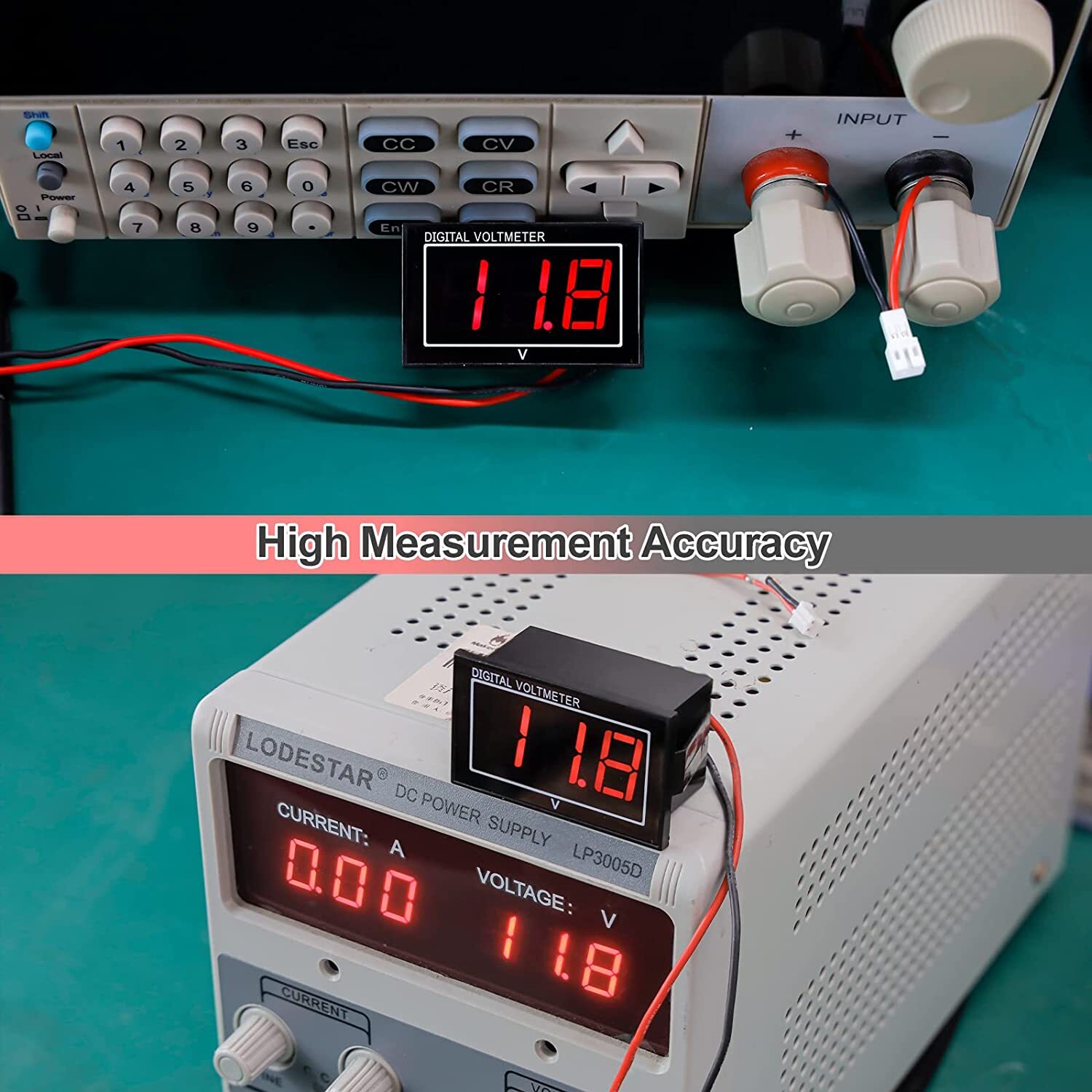2x 12V Digital LED Display Voltmeter Voltage Gauge Panel Meter Car Motorcycle
