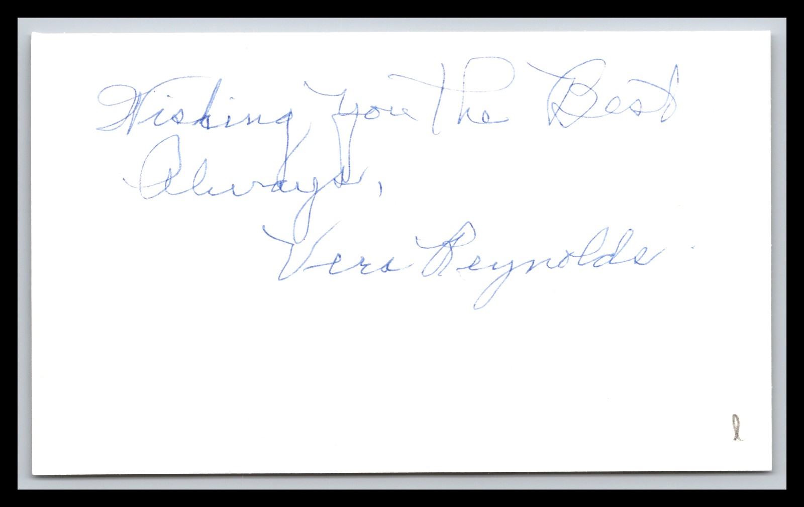 Vera Reynolds - Actress - 3x5 Card - Signed / Autograph (e)