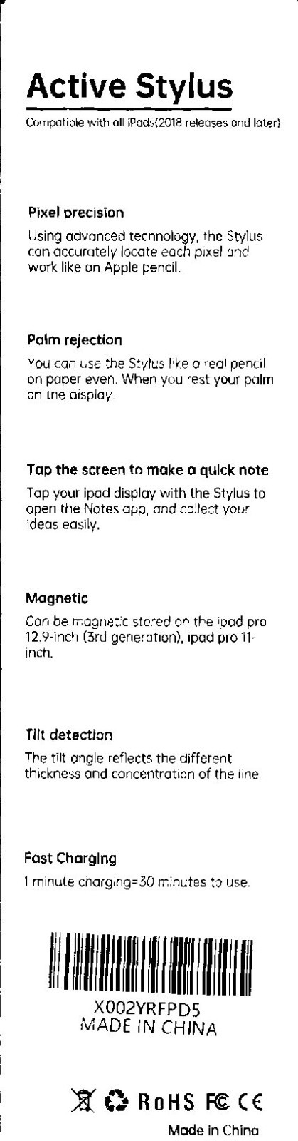 Active Stylus for iPads (2018 releases and later)
