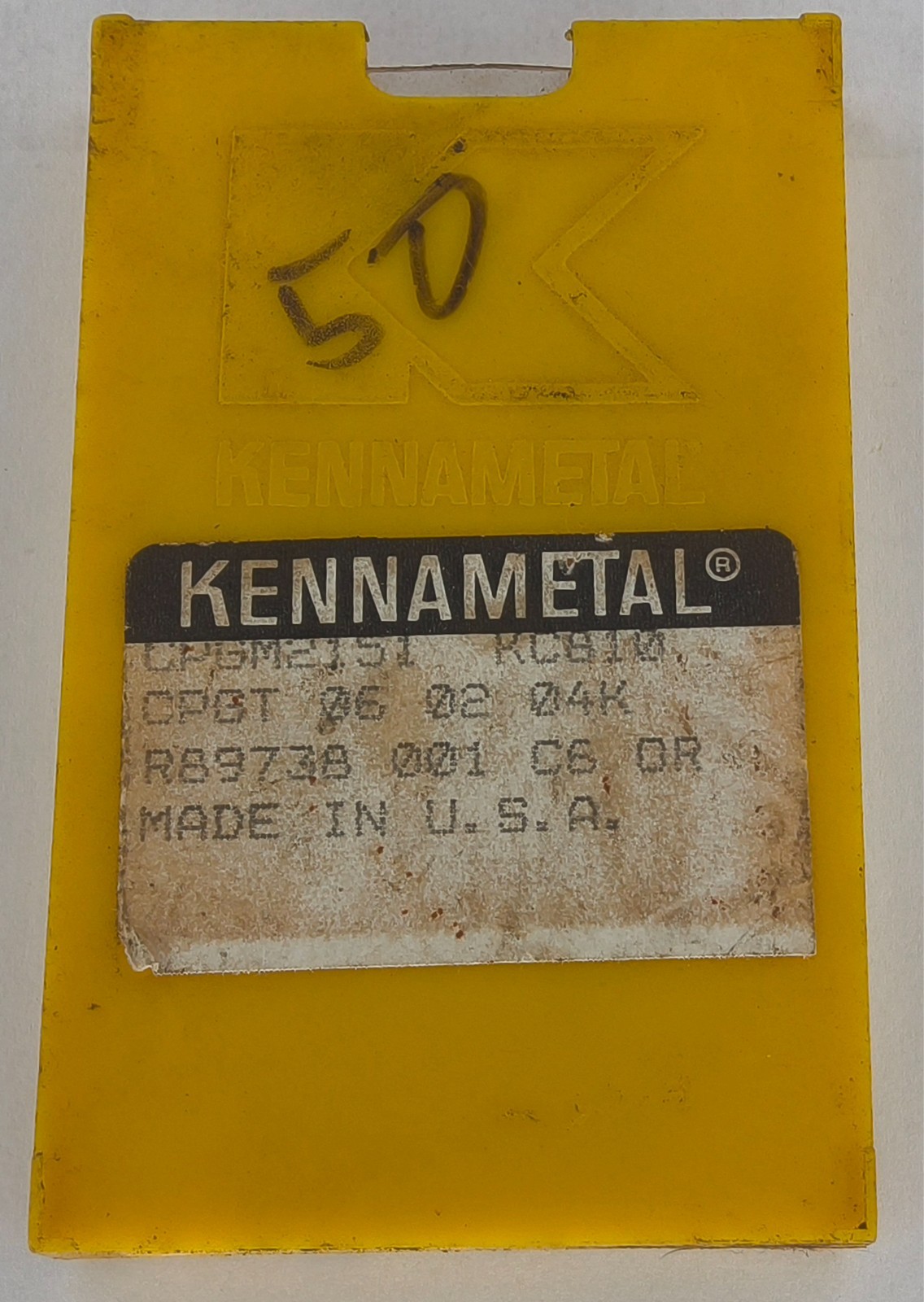 KENNAMETAL CPGM2151 KC810 CGT06 02 04K R89738 001 MADE IN U. S. A.