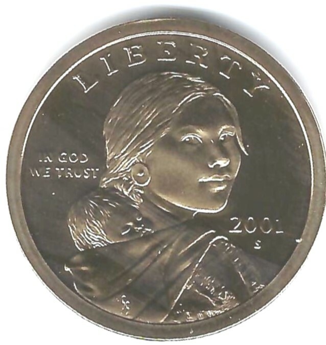 2001-S San Francisco Proof Sacajawea Dollar Coin!