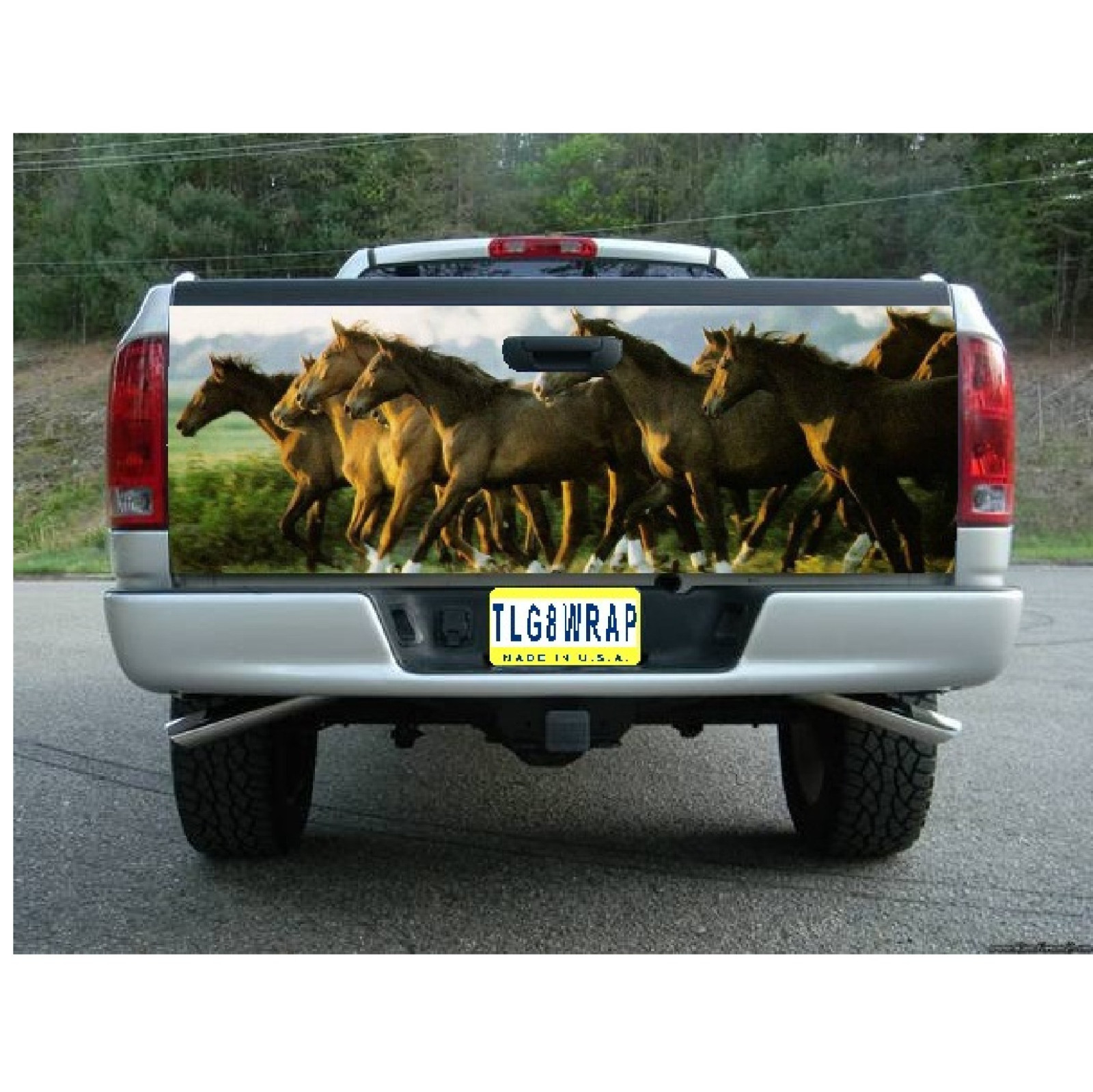 T97 HORSE HORSES Tailgate Wrap Vinyl Graphic Decal Sticker LAMINATED