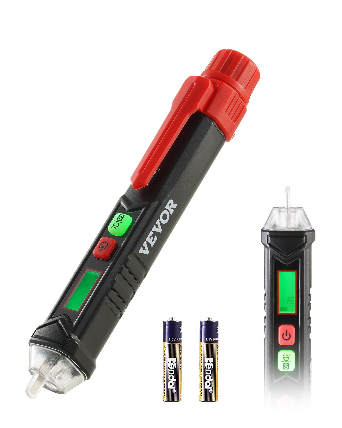 VEVOR Voltage Tester Non-Contact Voltage Tester Pen with Adjustable Sensitivity