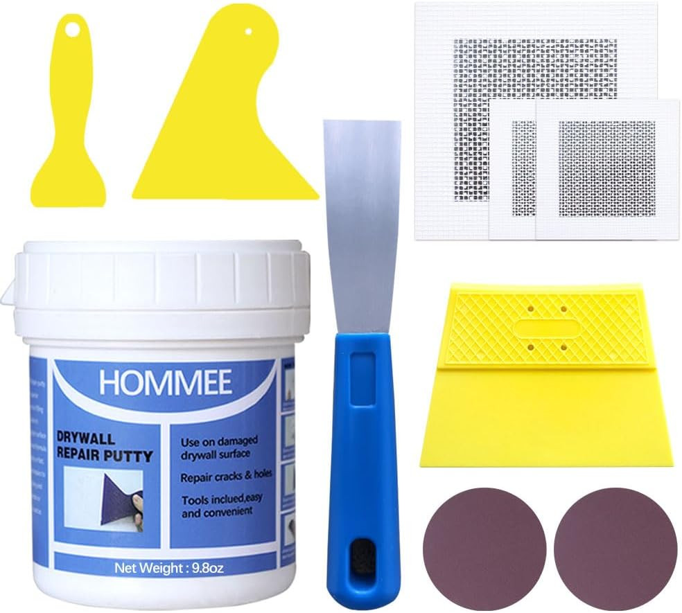 Drywall Repair Kit,Drywall Hole Patch Repair Kit,Wall Spackle Paste 9.8OZ to Fix