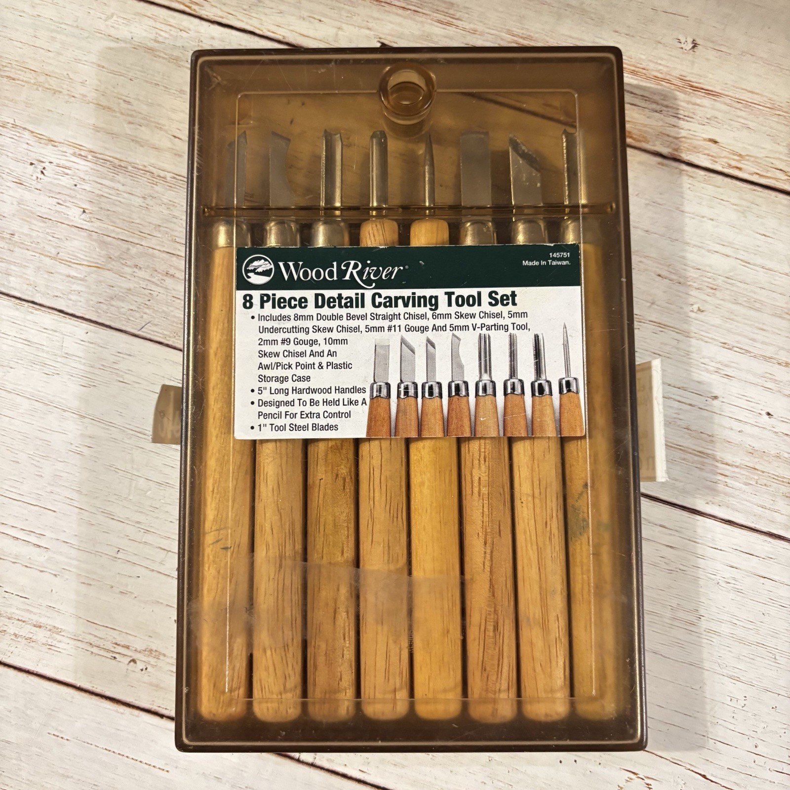 Nicole Quality Value 8 Pc Wood Carving Set- Various Tips for Various Uses