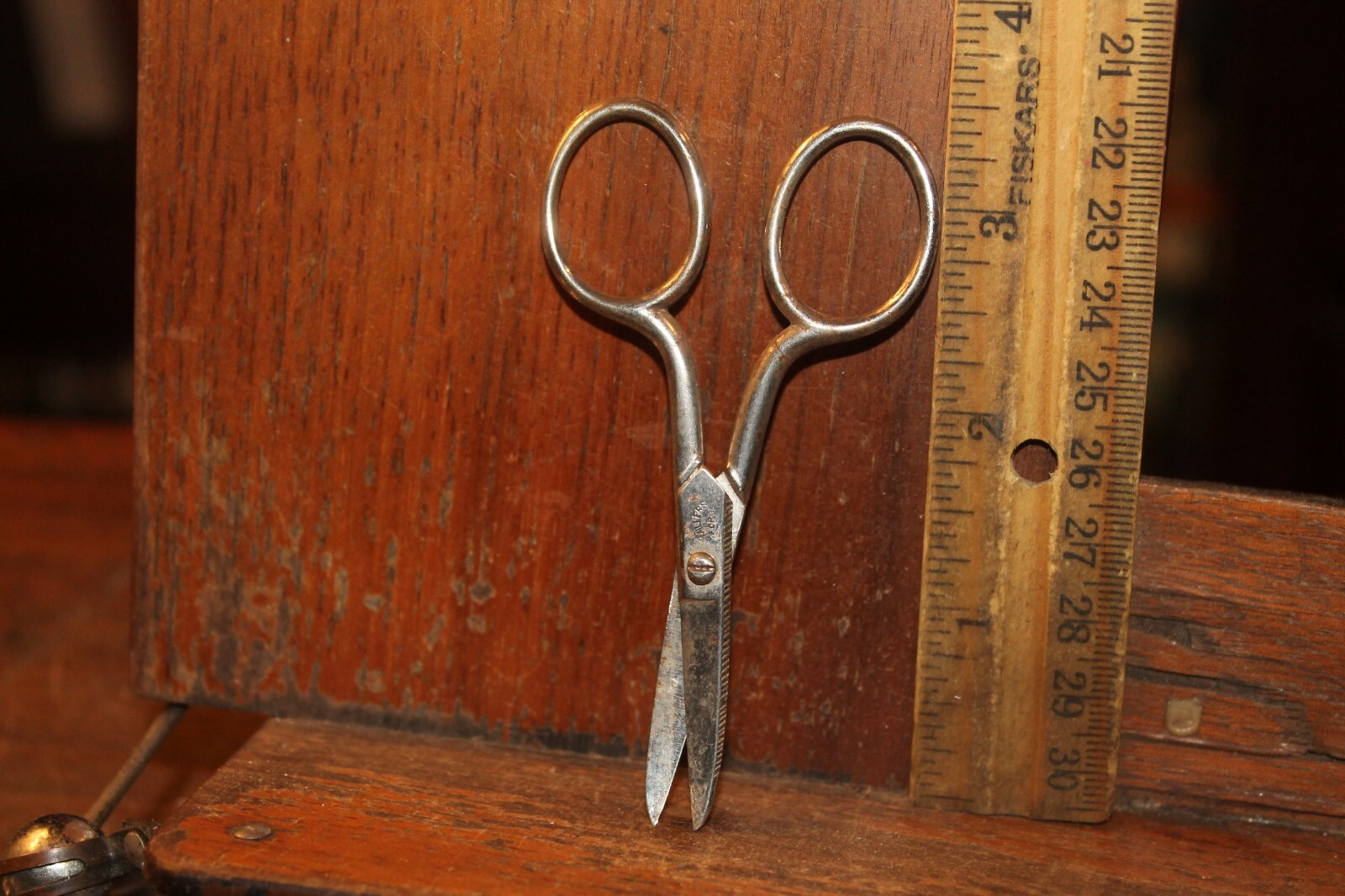 Vintage Stainless Medical Scissors Curved Tip USA Millers 593