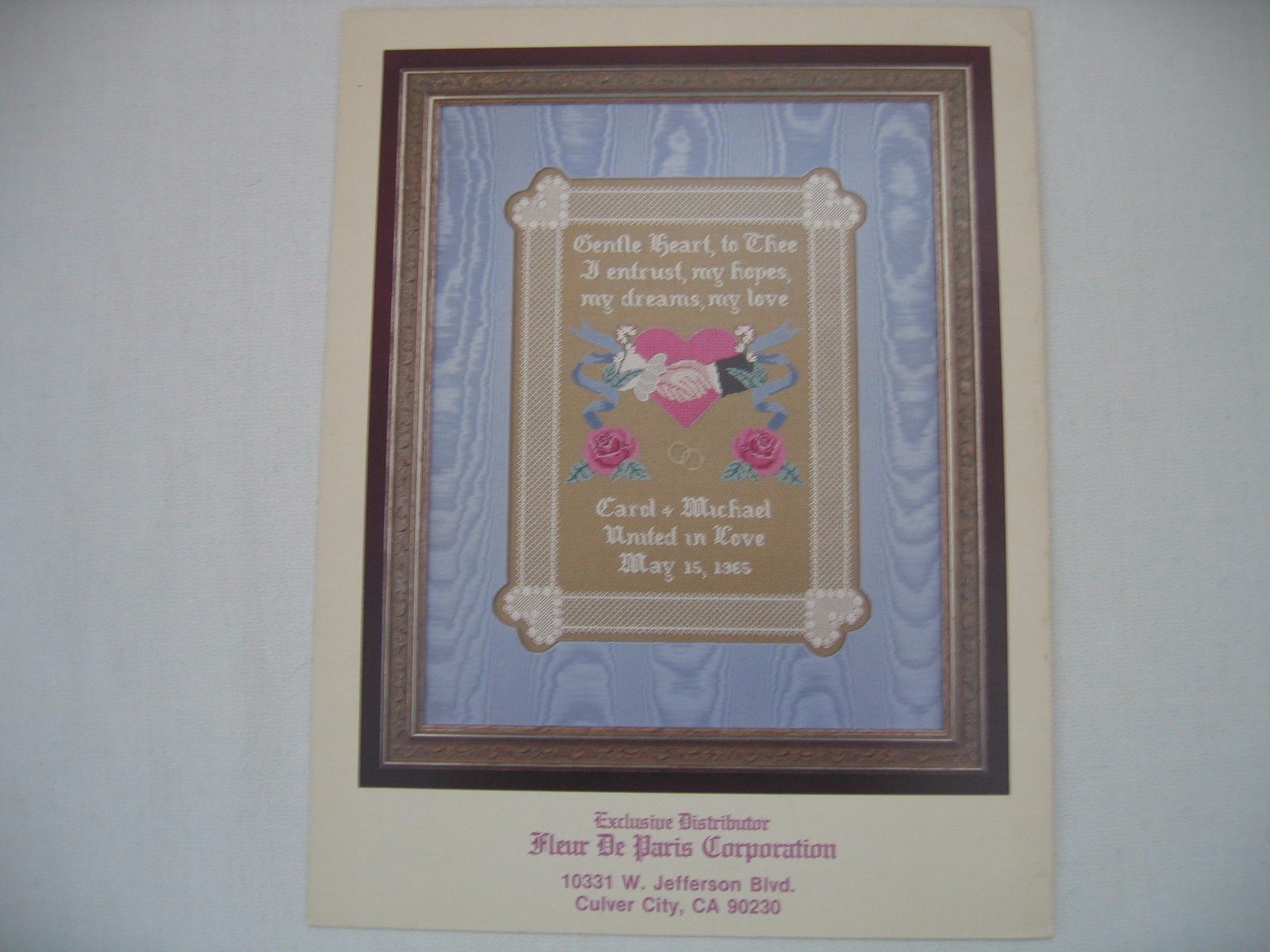 Needlepoint Pattern Gentle Hearts Carol Costello Fancy Work & Fantasies