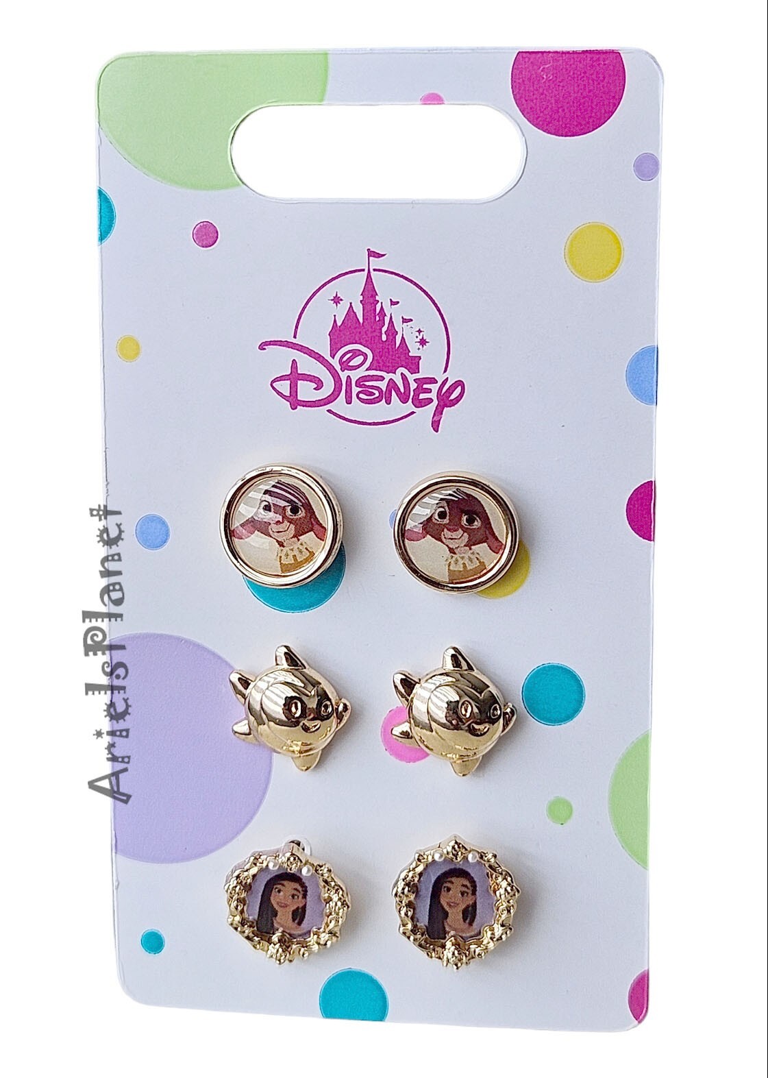 Disney Parks Wish Star Movie 3 Piece Earrings Set