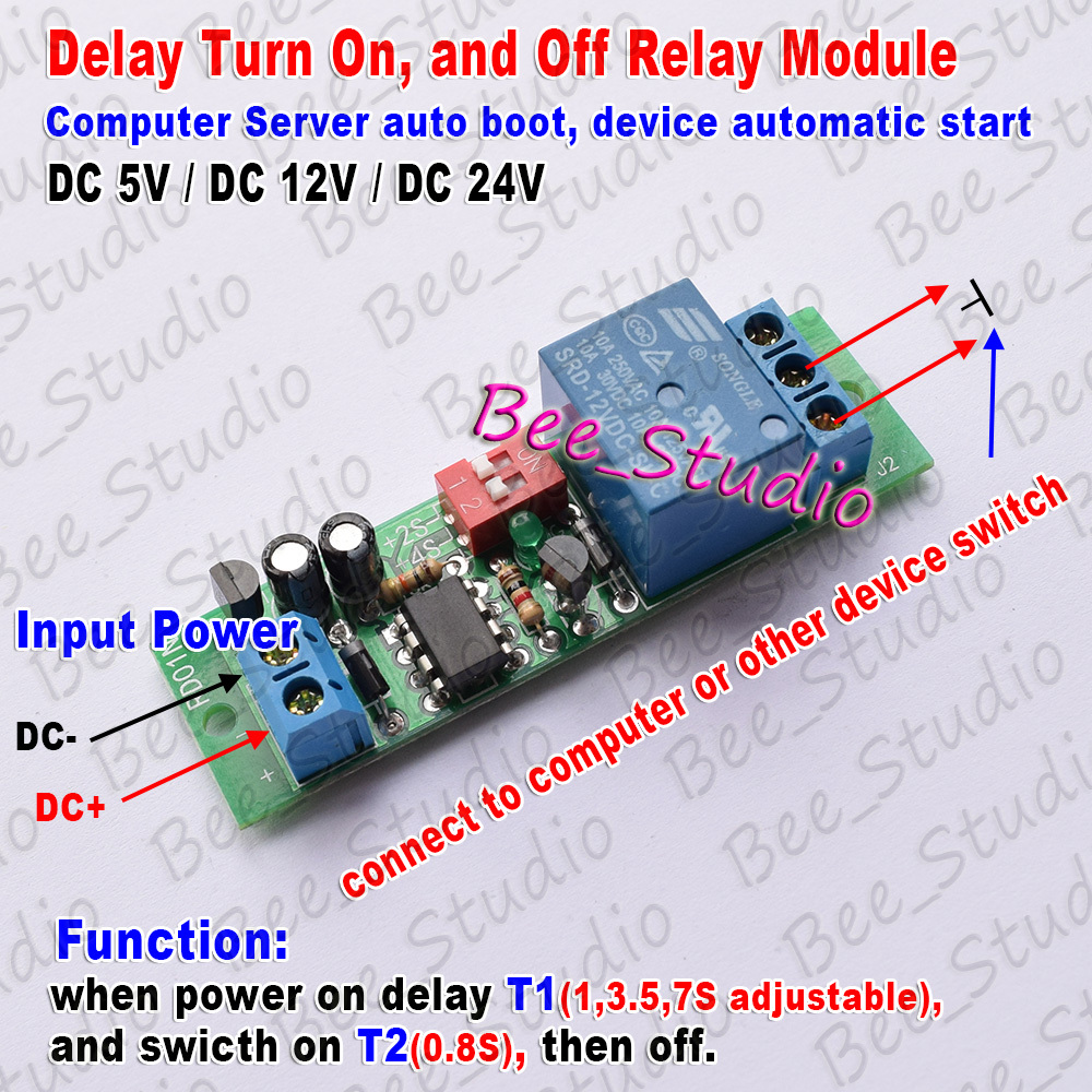 Automatic Turn POWER ON Module Computer Device off Auto Boot Start Relay Switch