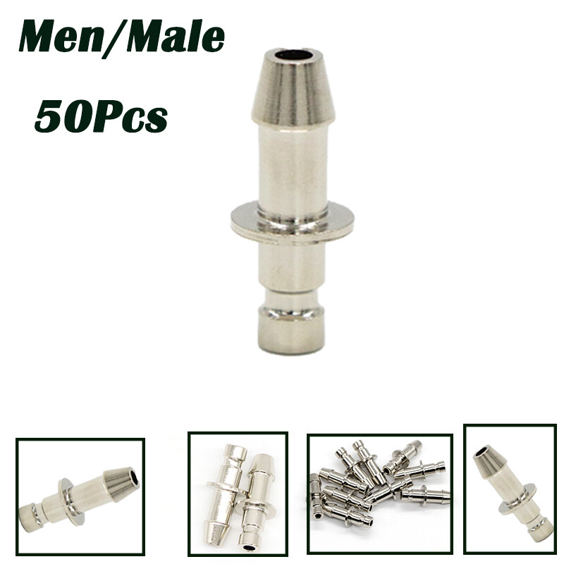 50Pcs/bag Male Blood Pressure Quick Metal Cuff Connector Universal ID 4.0mm Tube
