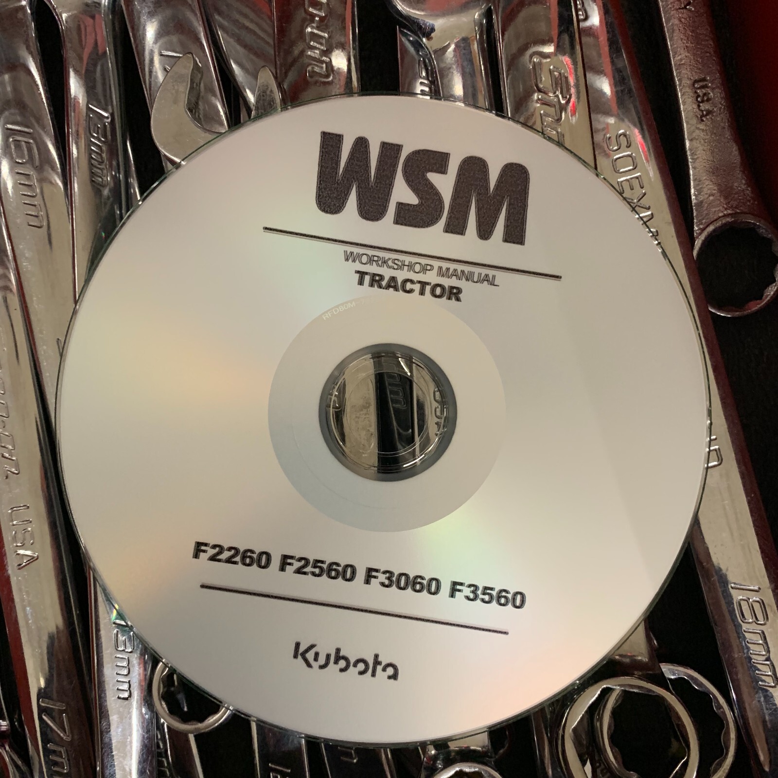 Kubota F2260 F2560 F3060 F3560 Tractor WSM Service Repair Manual on CD