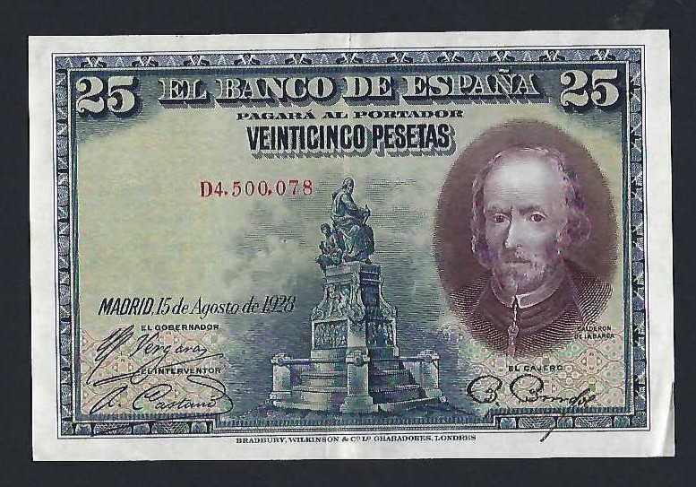 EL BANCO DE ESPANA 25 PESETAS 1928 P-74