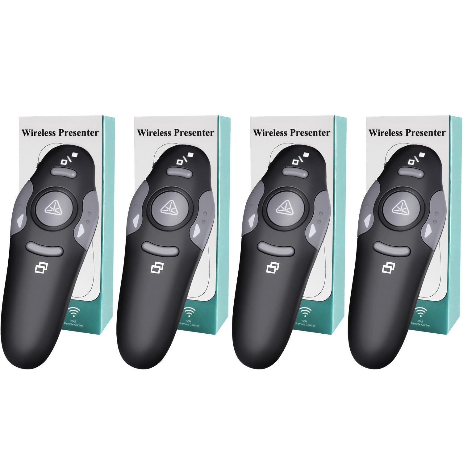 Wireless Presentation Clicker Remote with Laser Pointer for PowerPoint, Mac/Wind