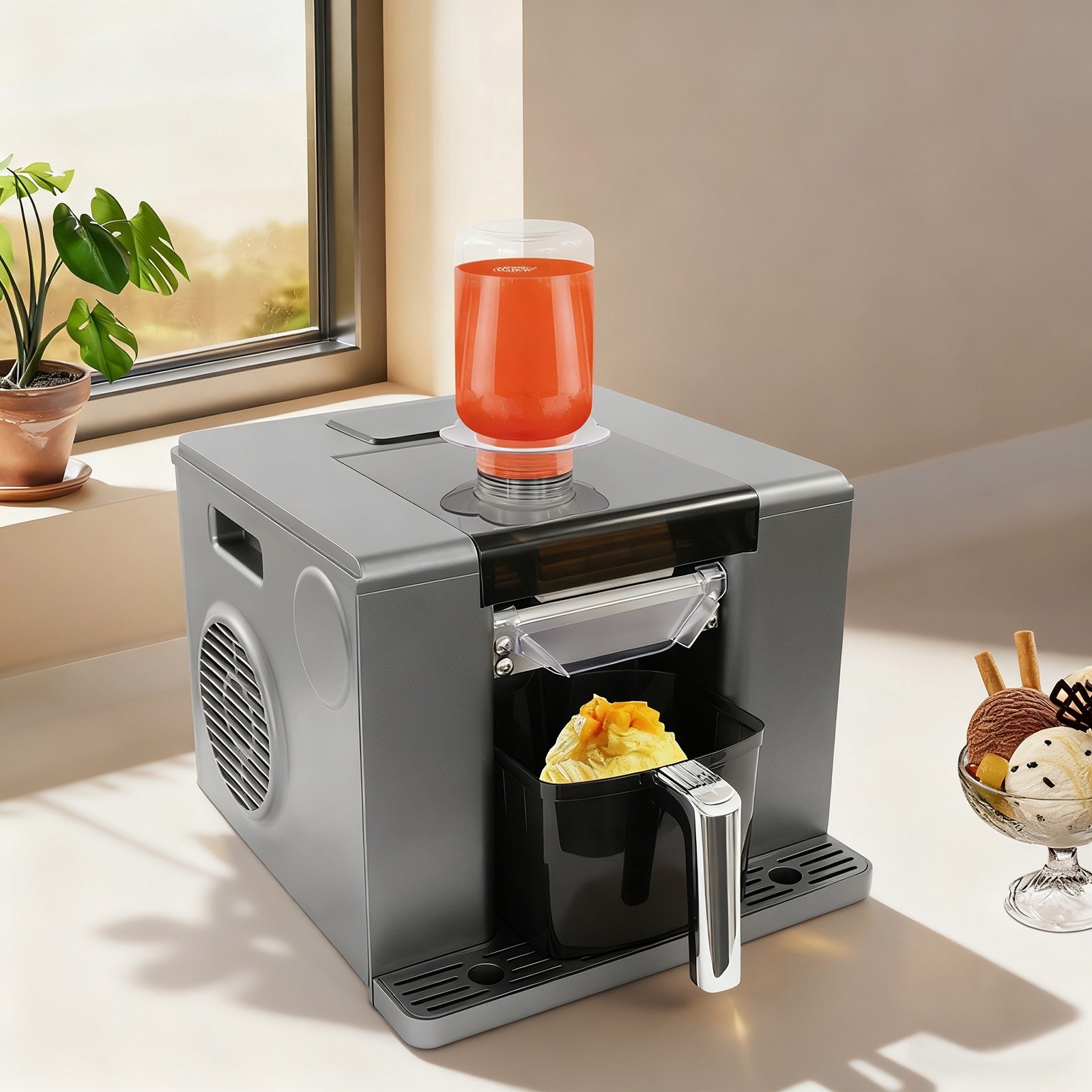 Home Ice Making Machine, Shaved Ice Machine, Automatic Shaved Ice Making Machine