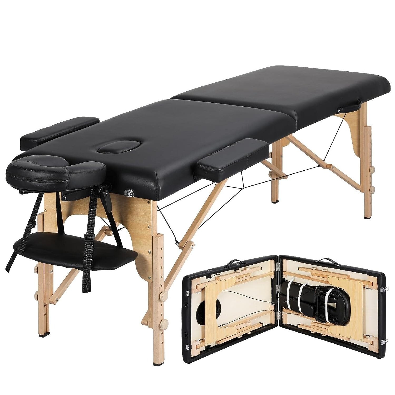 Mesa De Masaje Portatil Spa Tattoo Salon Cama Ajustable Plegable Massage Table