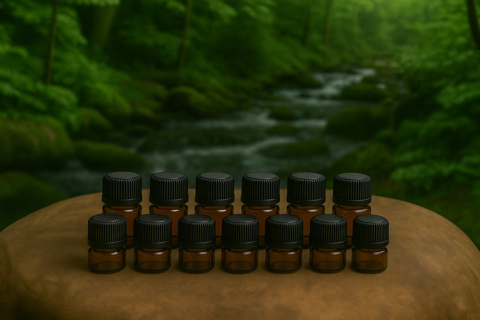 Amber Glass Sample Vials 1ml (1/4 Dram) with Screw Lids Qty 12 Pack