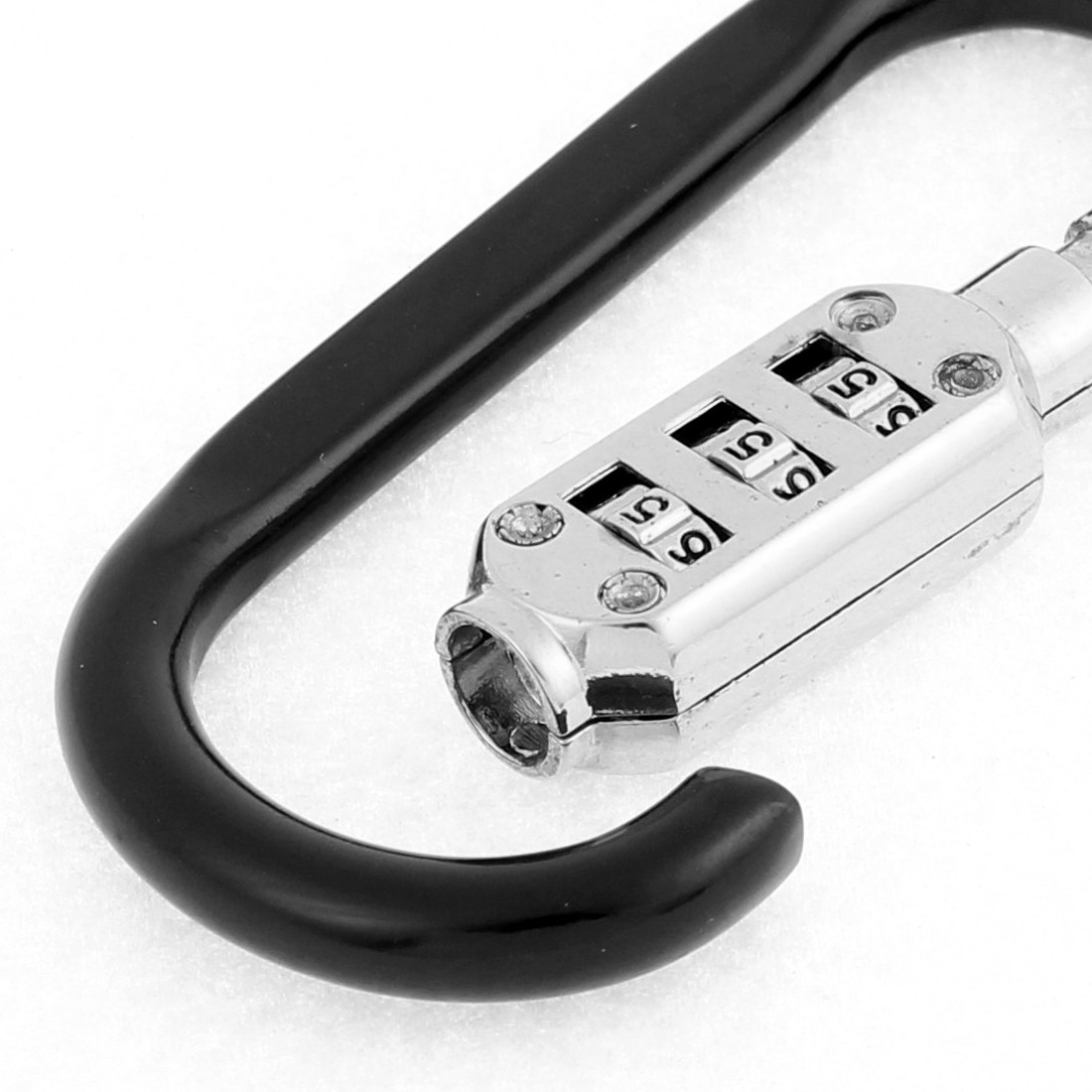Black Metal 3 Digit Resettable Combination Padlock