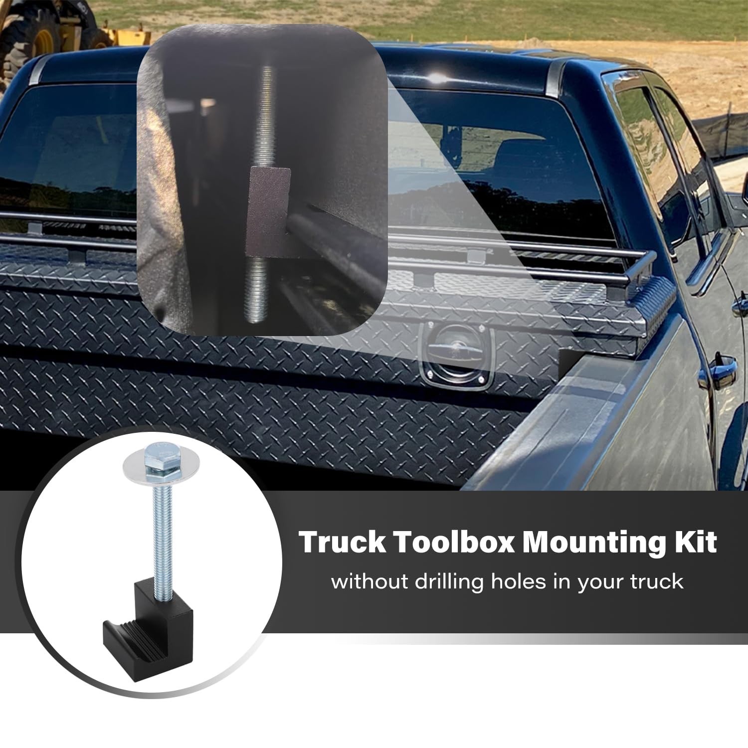 Truck Tool Box Mounting Kit for Pickup Bed Toolbox Mount Tie Black New