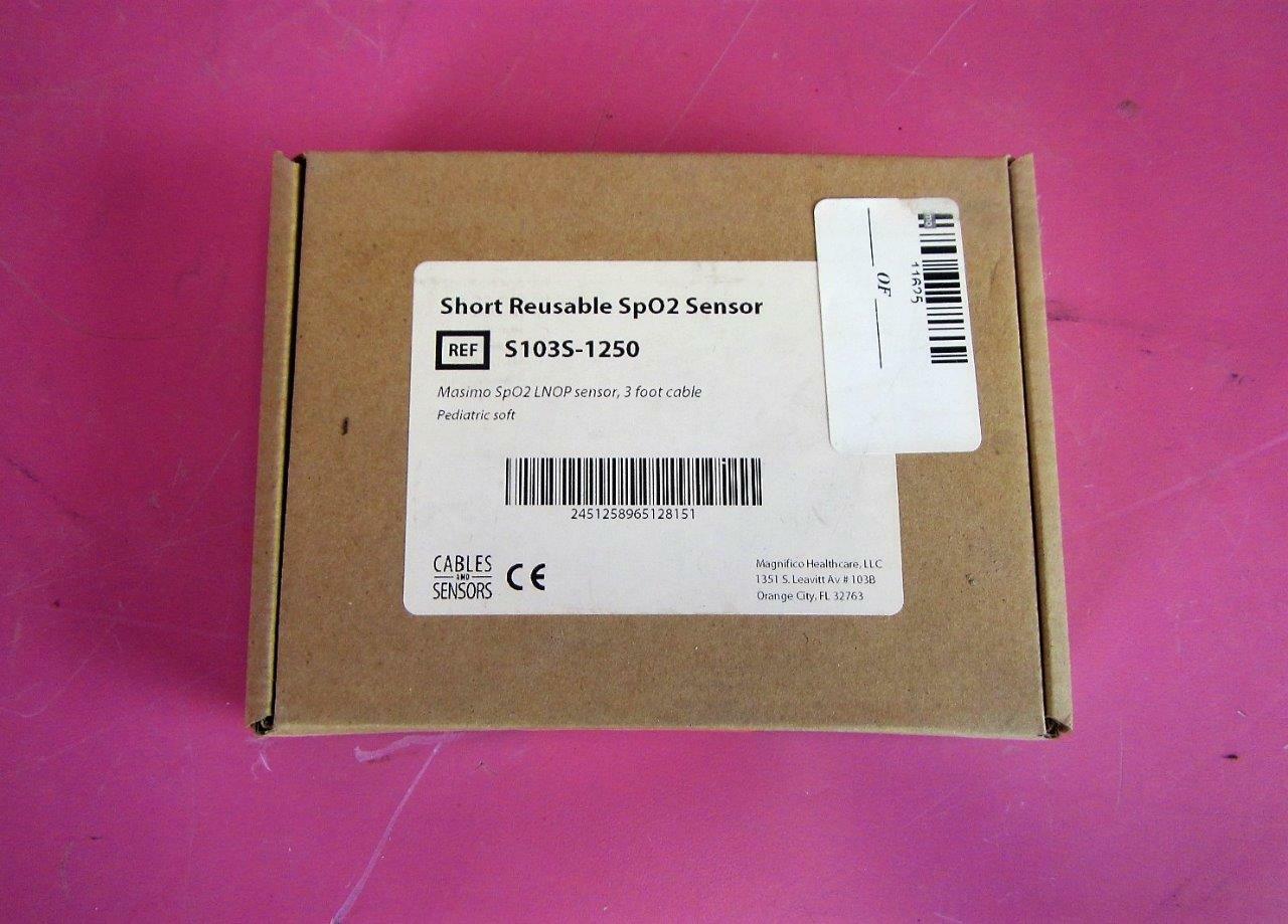 Masimo Short Reusable Sp02 LNOP Cable & Sensor S103S-1250 3 Ft Cable Pediatric