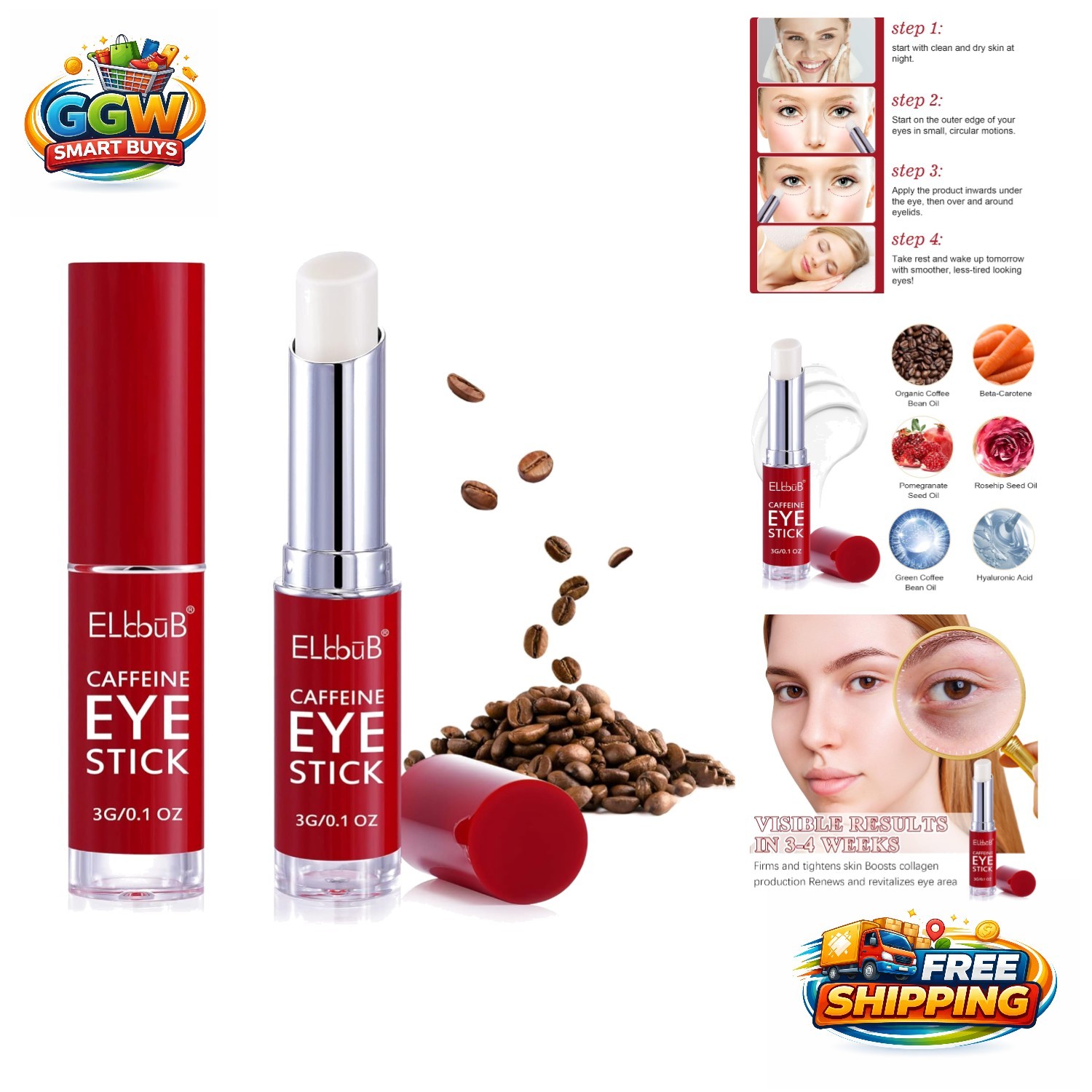 Lightweight  Retinol Eye Stick - Reduces Dark Circles & Fine Lines