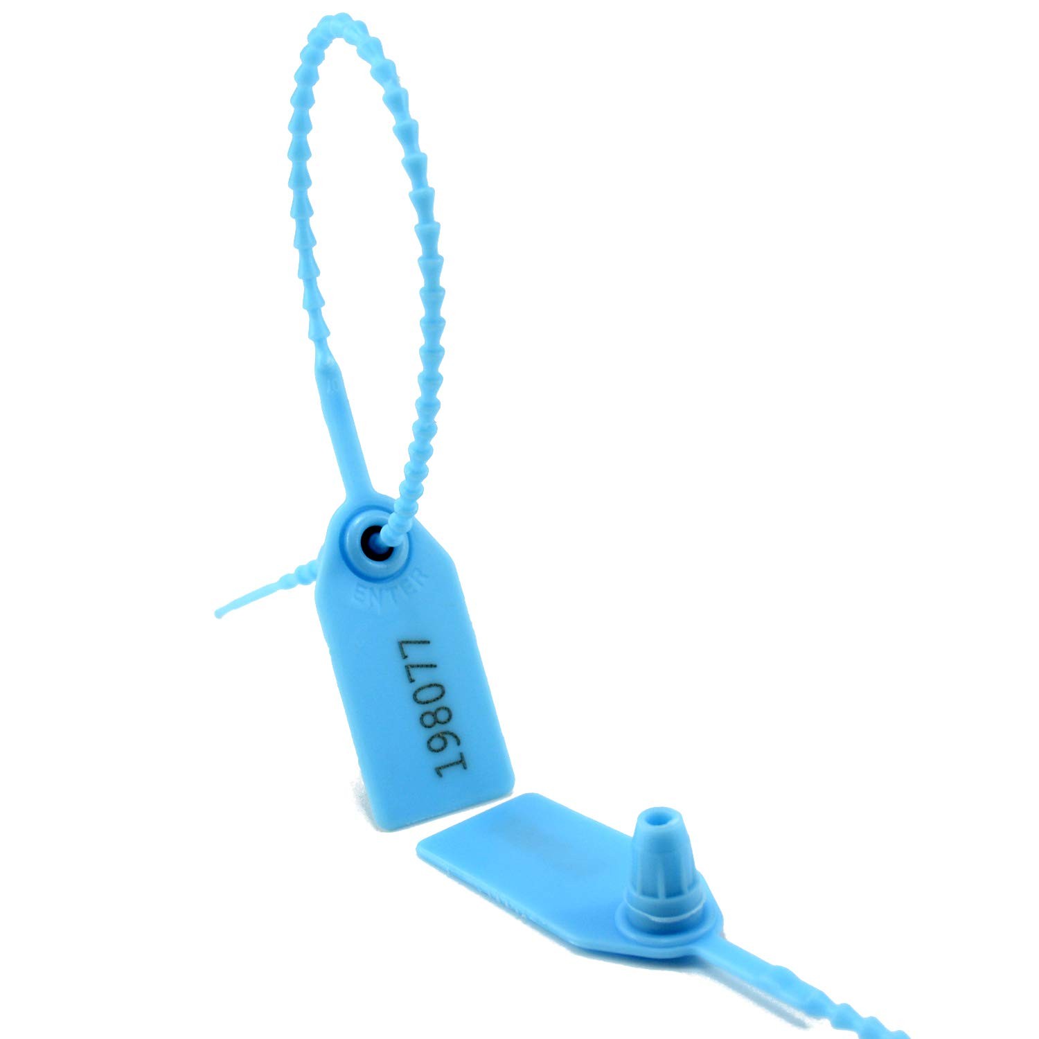 100 Numbered Plastic Tamper Seals Self Locking Security Tags Zip Ties Label f...