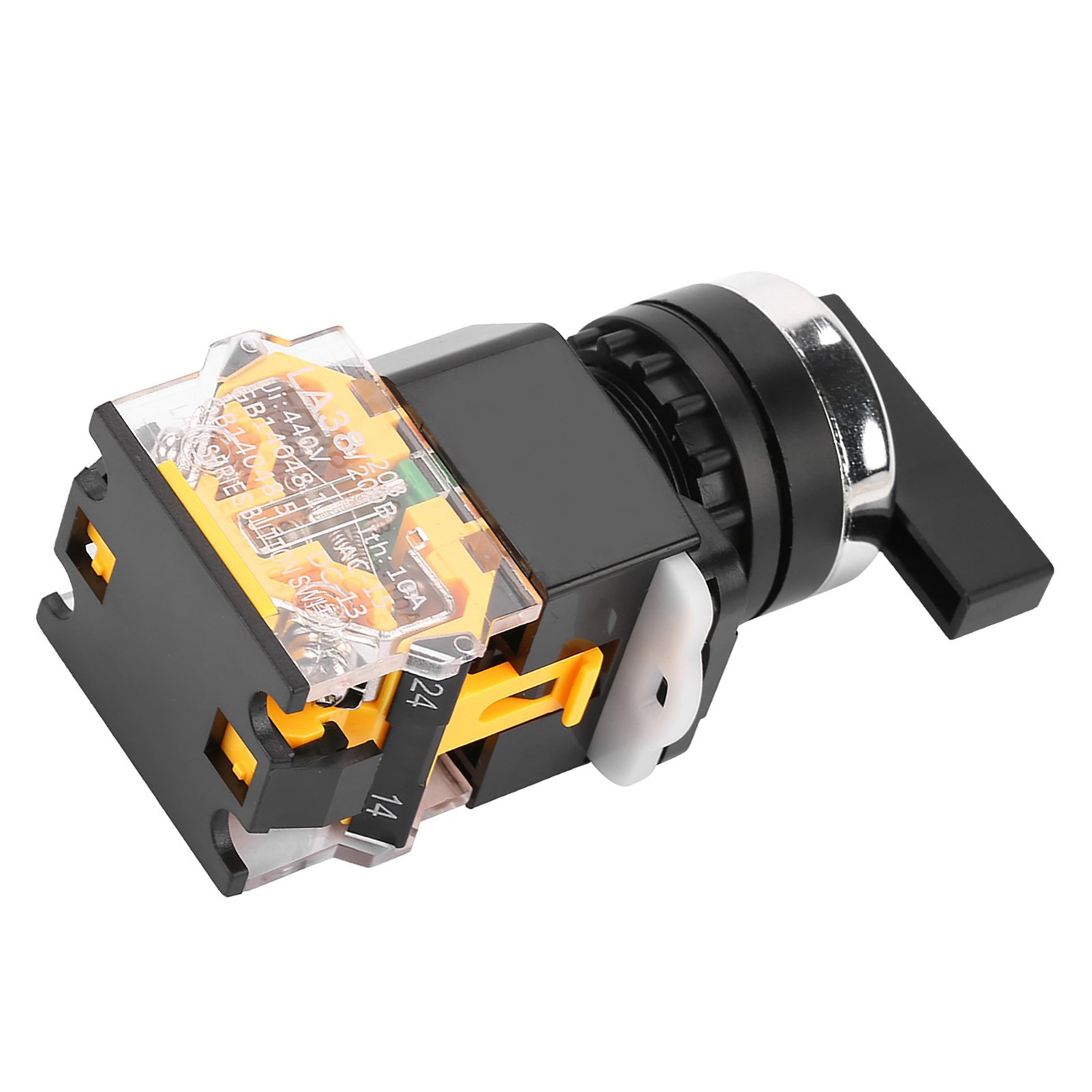 3 Position Momentary Switch 22mm 2NO+1NC Auto Reset Switch Handle Control