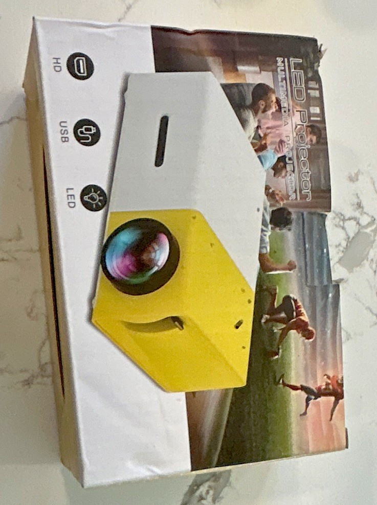 LED Projector Desktop Projector, LED Display Technology, HDMI USB, Yellow/White