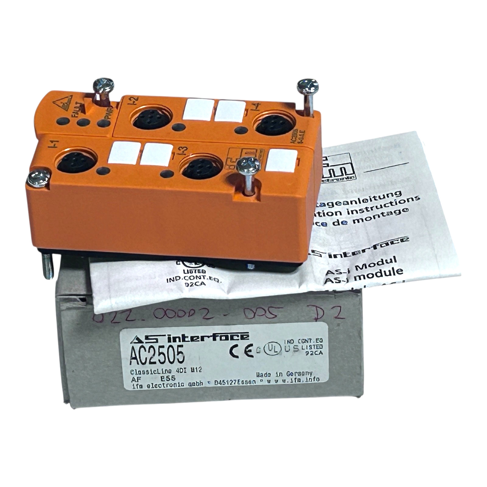 Ifm Interface ClassicLine45 4DI M12 IP67 AS-Interface Module Unit AC2505