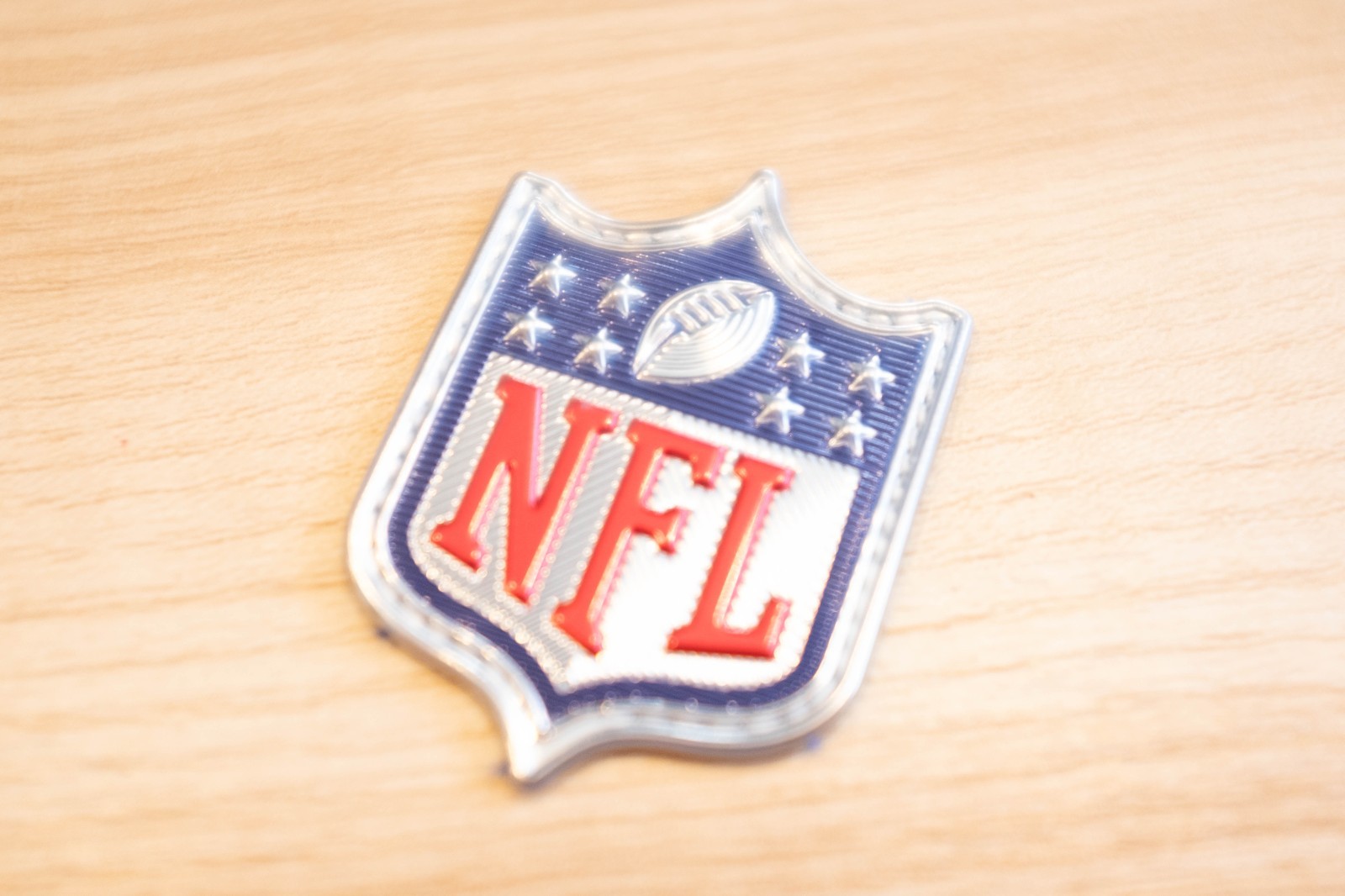 Silver NFL Shield MVP Plastic Jersey Patch
