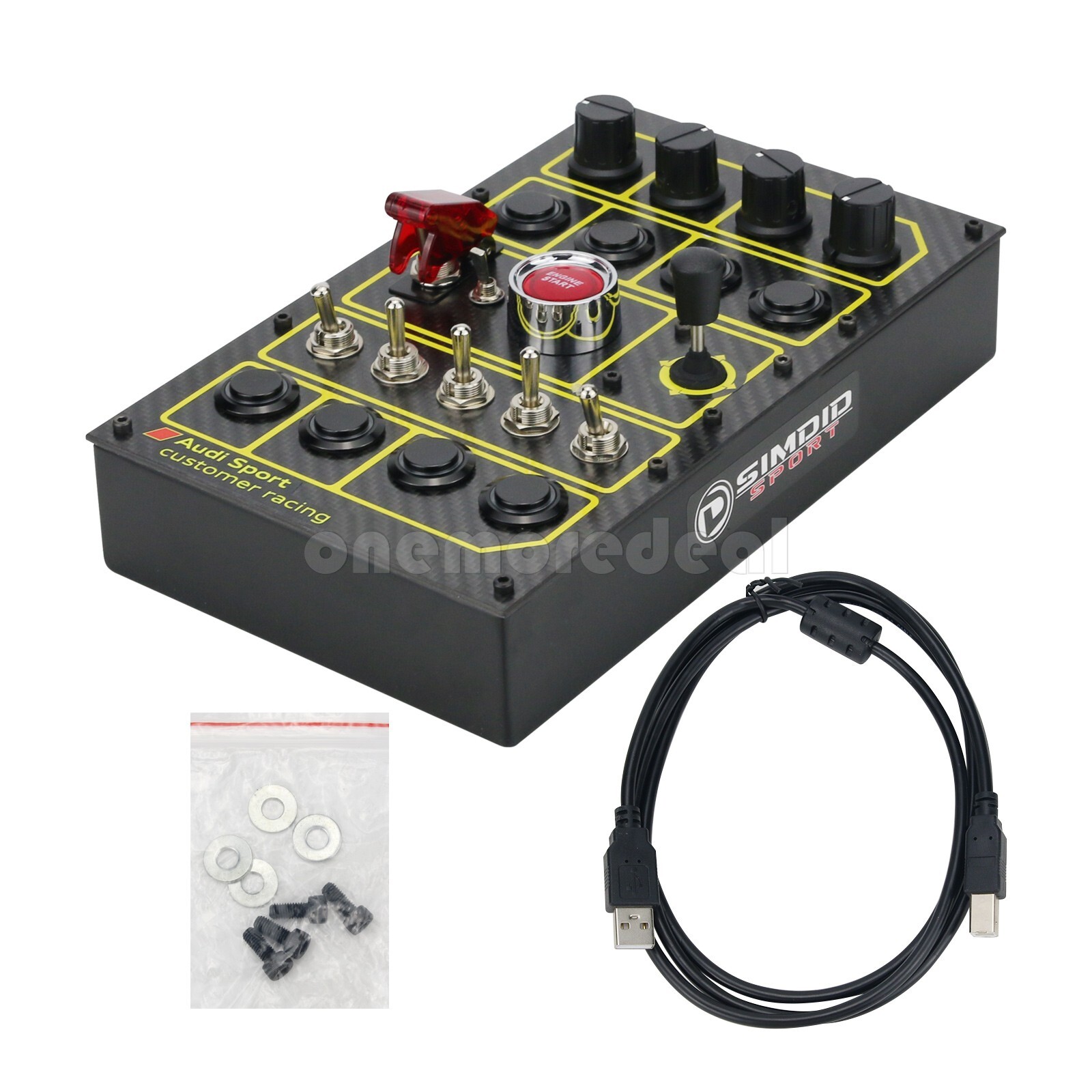 SIMDID D30 Button Box Sim Racing Aodi Sport Customer Racing for Fanatec Simagic