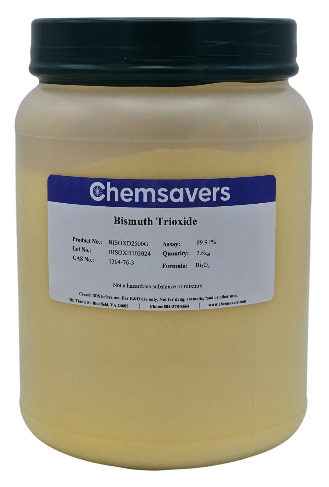 Bismuth Trioxide, 99.9+%, 2.5kg