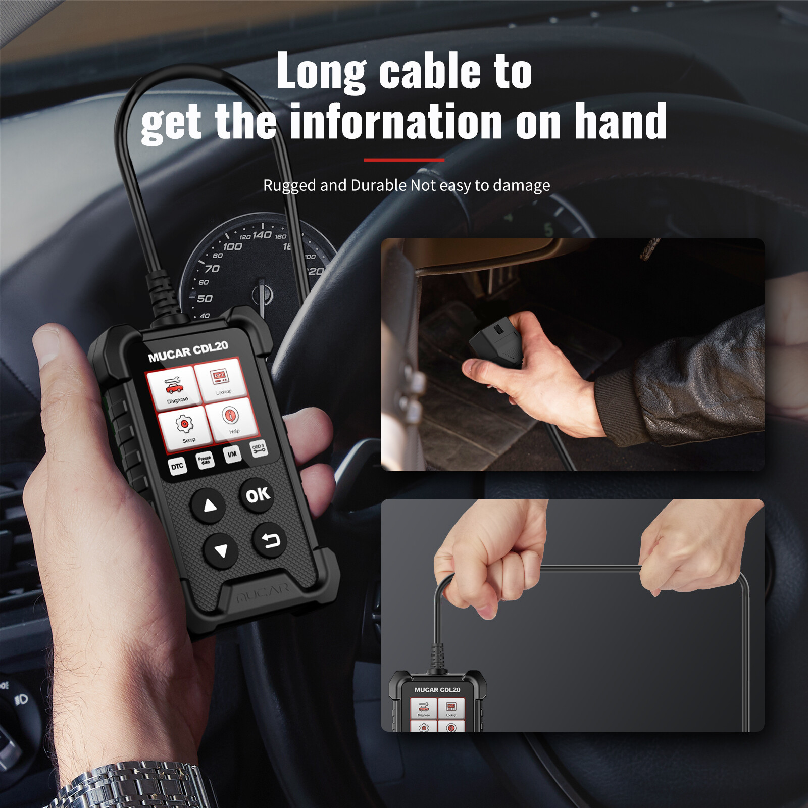 MUCAR Auto OBD Code Reader OBD2 Scanner Car Check Engine Fault Diagnostic Tool