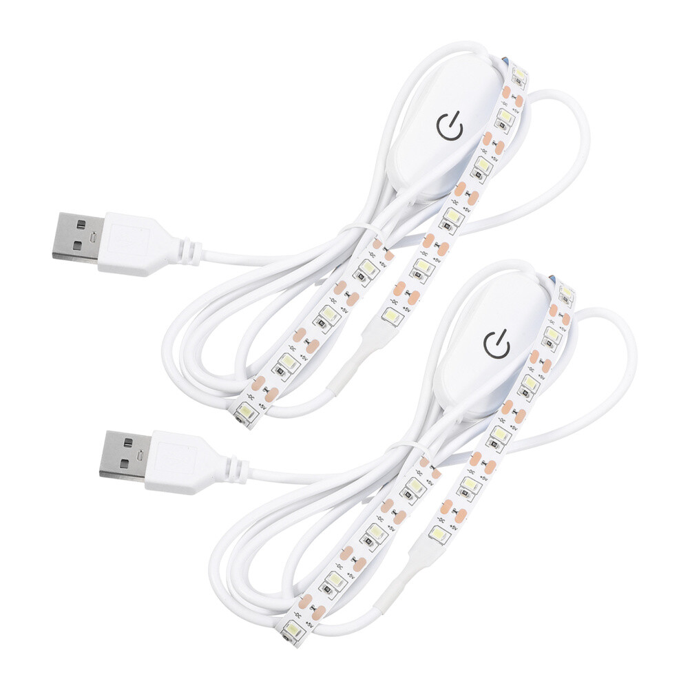 2pcs Usb Powered Led Strip Rope Light Flexible Lighting Tool For Sewing Machine
