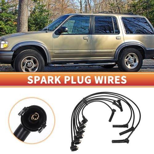 Car Spark Plug Coil Wires Ignition Coil Harness Cable for Explorer 1997-2000