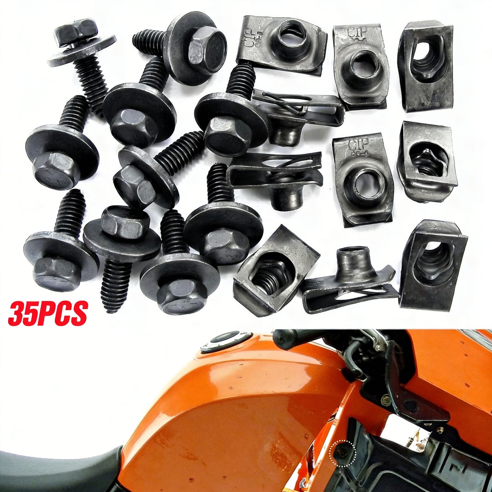 35X Body Bolt Unut Clip Kit For Honda Engine Cover Undertray Splash Shield Guard