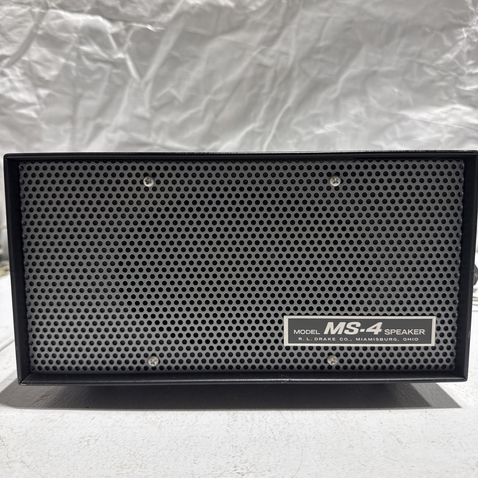 Drake MS-4 Speaker with AC-4 Power Supply. Untested For Parts / Repair