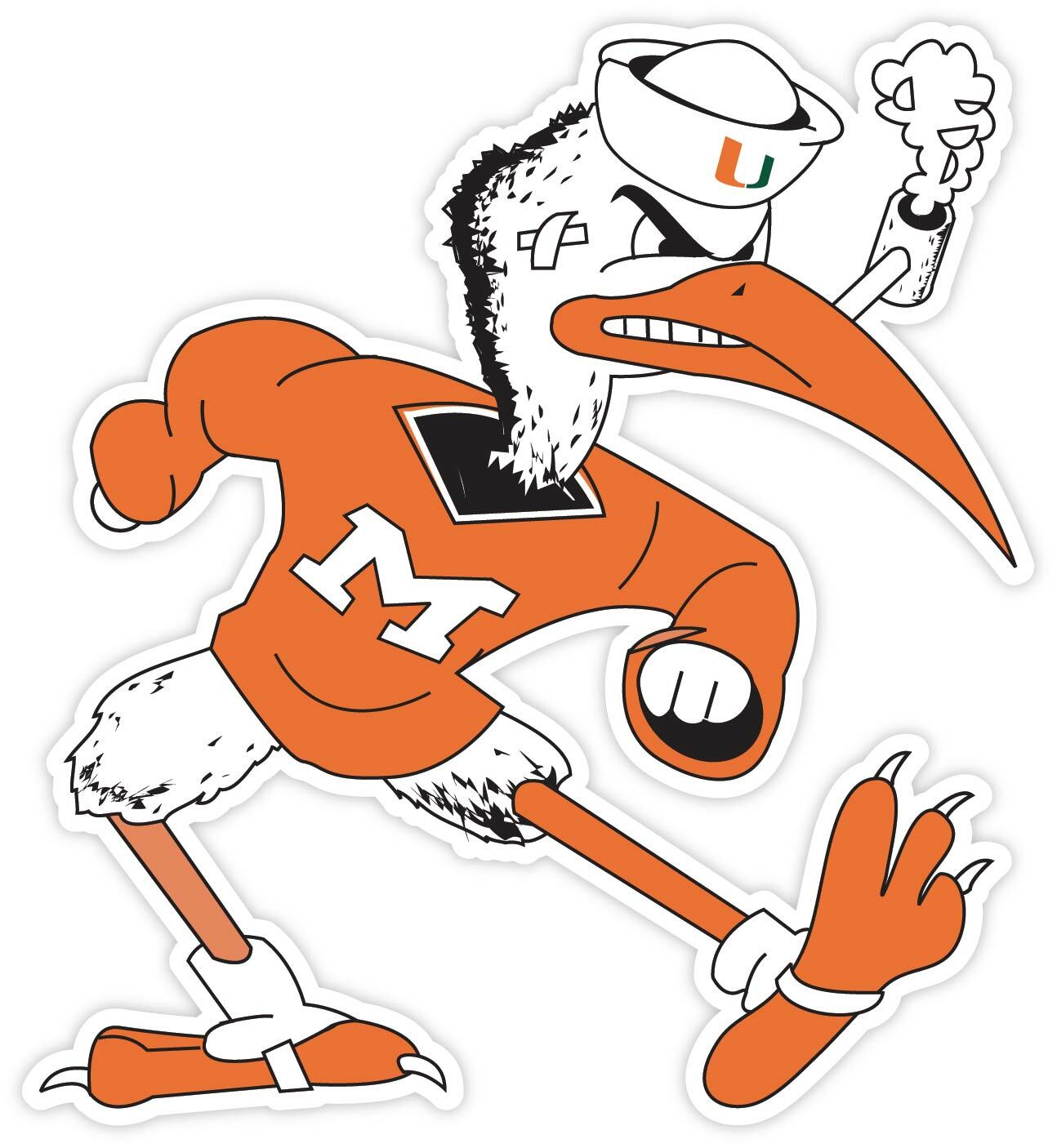 Miami Hurricanes NCAA Vinyl Bumper Sticker Decal Cornhole Wall Helmet