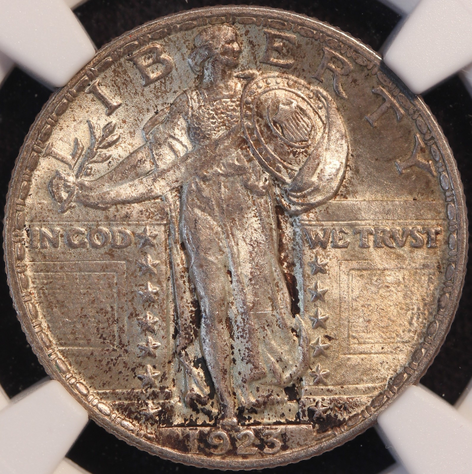 1923 P Standing Liberty Quarter, NGC MS64, Sharp, Lustrous, Original, Nearly FH!