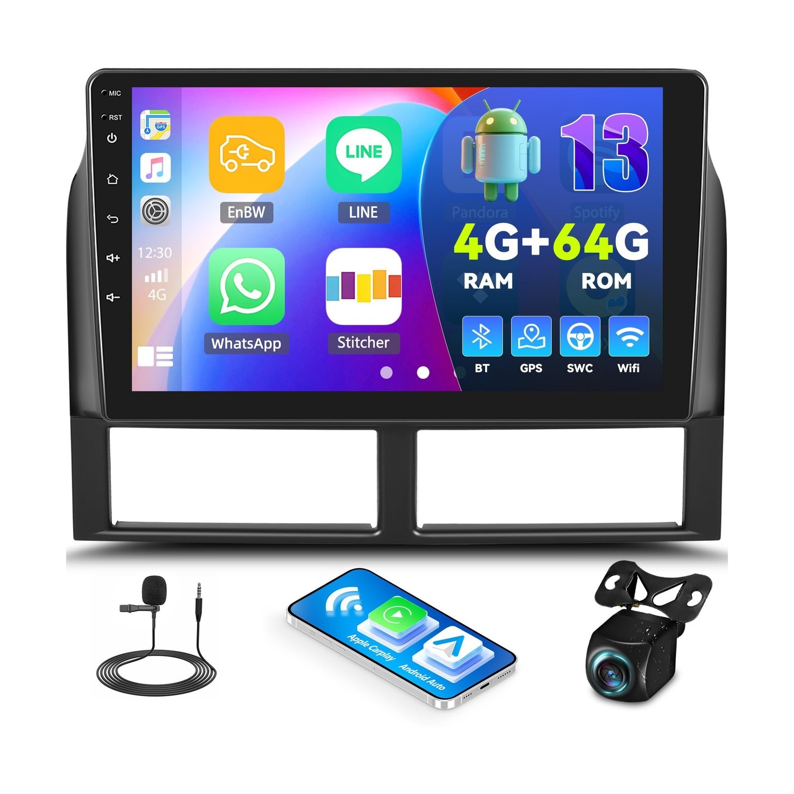 [4G+64G] Car Radio for Jeep Grand Cherokee 1998-2005 with Wireless CarPlay An...
