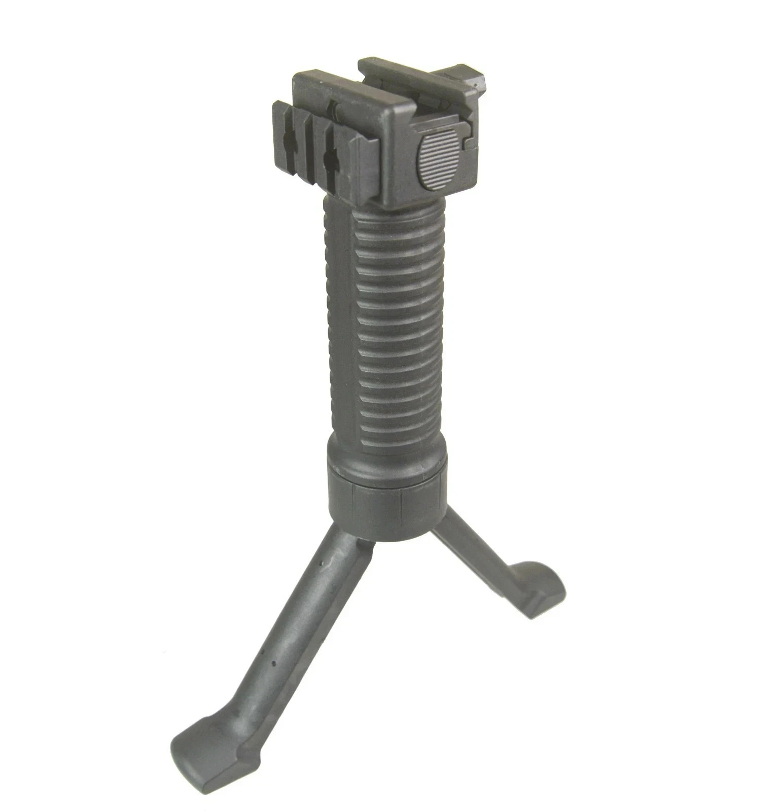 Black Color Polymer Spring Loaded Bipod Weaver Picatinny Rail Mount